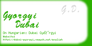 gyorgyi dubai business card